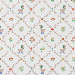 Printed Cotton HAGA White / Red